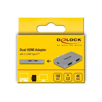Dual-HDMI adaptér DeLOCK 64123 pre MacBook