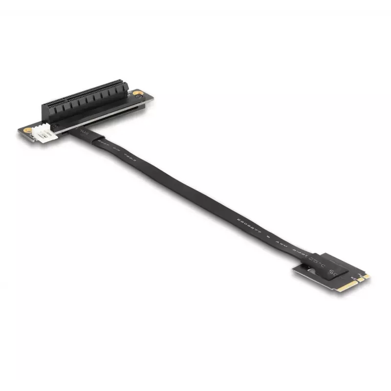 DeLOCK M.2 Key A+E na PCIe x8 NVMe adaptér zahnutý s 20 cm káblom