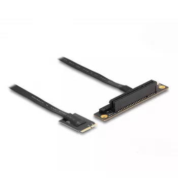 DeLOCK M.2 Key A+E na PCIe x8 NVMe adaptér zahnutý s 20 cm káblom