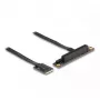 DeLOCK M.2 Key A+E na PCIe x8 NVMe adaptér zahnutý s 20 cm káblom