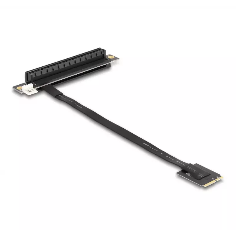 DeLOCK M.2 Key A+E na PCIe x16 NVMe adaptér zahnutý s 20 cm káblom