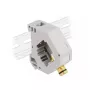 Keystone modul DELOCK 87162 — svorka na svorku, sivá/biela, 60,1 × 59,4 × 21,6 mm