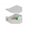Keystone modul DELOCK 87165 — SC na SC adaptér, zelený/sivý/biely, 60,1×59,4×21,6 mm