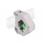 Keystone modul DELOCK 87165 — SC na SC adaptér, zelený/sivý/biely, 60,1×59,4×21,6 mm