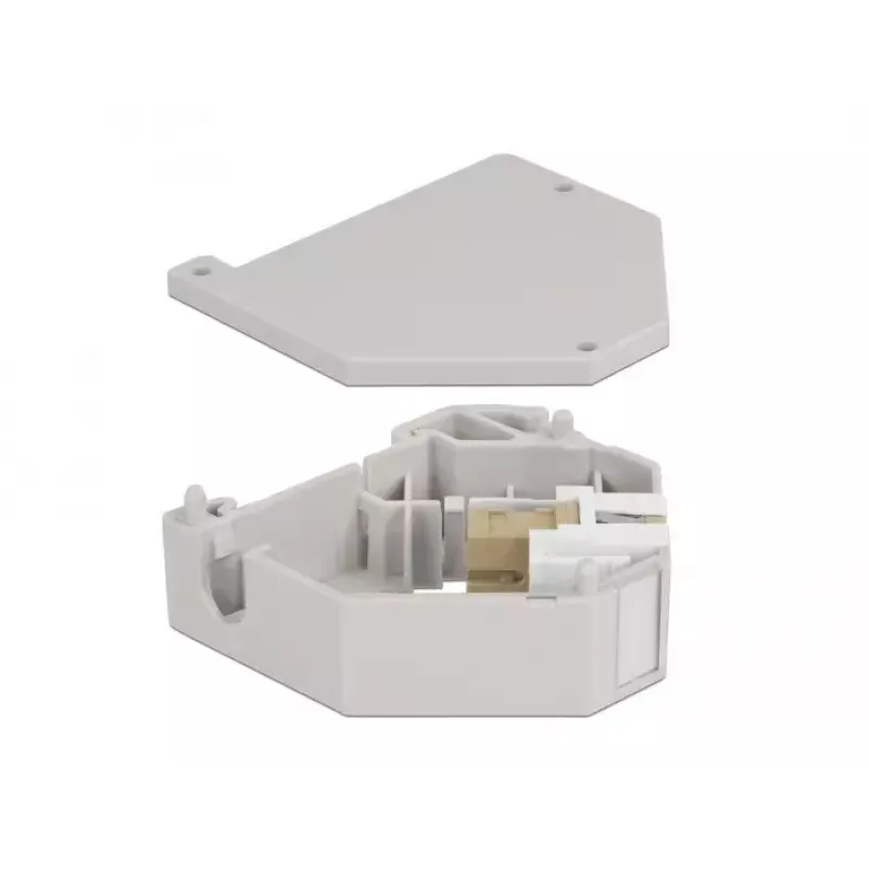 Keystone modul DELOCK 87167 — SC na SC adaptér, sivý, 60,1×59,4×21,6 mm