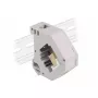 Keystone modul DELOCK 87167 — SC na SC adaptér, sivý, 60,1×59,4×21,6 mm