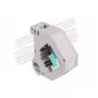 Delock 87173 Adaptér Keystone SC Simplex na SC Simplex pre DIN lištu, akvamarínový