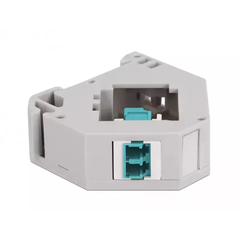 Keystone modul DELOCK 87194 so spojkami LC na LC, aqua/sivá/biela, 60,1×59,4×21,6 mm
