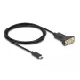 DeLOCK adaptér USB Type-C na RS-232 D-Sub 9-pinový samec 2 m