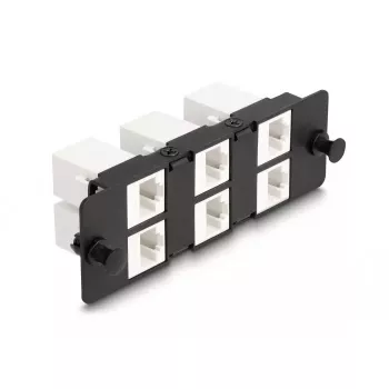 DeLOCK Keystone adaptérový panel 6-násobný čierny plochý RJ-45