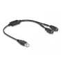 DeLOCK 61061 PS/2 kábel 0,43 m 2x 6-pin Mini-DIN USB A čierny