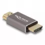 DeLOCK HDMI adaptér konektor samec na konektor samec 8K 60 Hz sivý kov