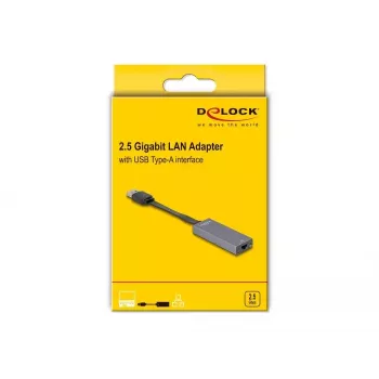 DeLOCK 66247 Káblový adaptér RJ-45 USB A sivý 0,09 m