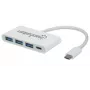 Manhattan 163552 rozbočovač USB 3.0, 4 porty (3x USB-A, 1x USB-C), s portom USB-C Power Delivery