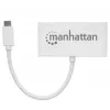 Manhattan 163552 rozbočovač USB 3.0, 4 porty (3x USB-A, 1x USB-C), s portom USB-C Power Delivery