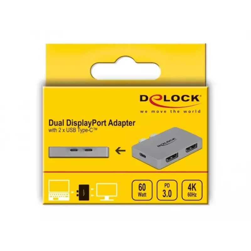 Dual DisplayPort adaptér DeLOCK 64001 pre MacBook