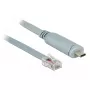 DeLOCK 89892 kábel USB 2.0 Type-C na sériový RS-232 RJ45, 5 m, sivý