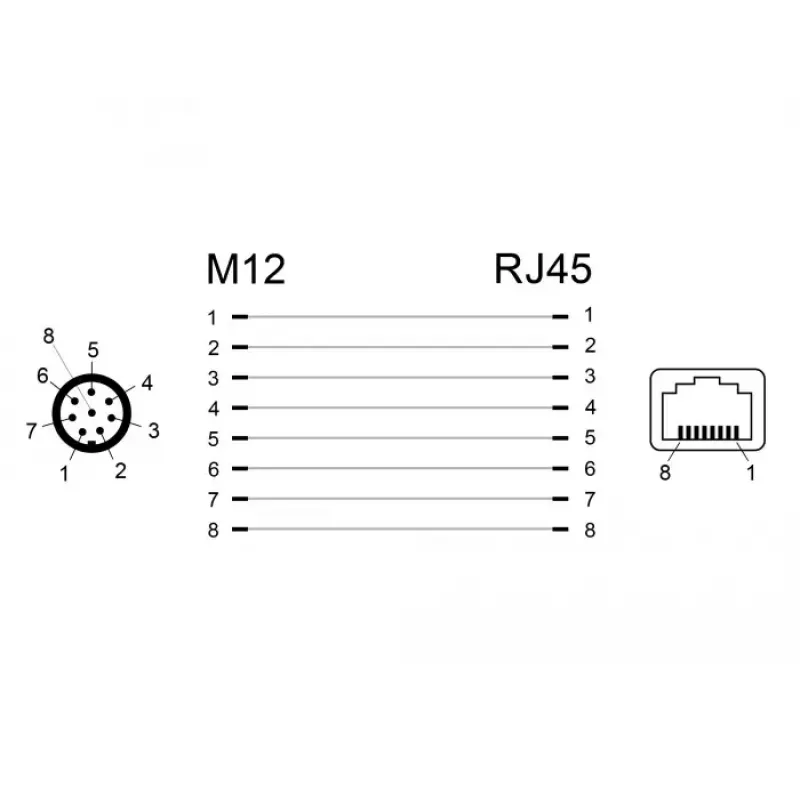 Káblový adaptér DeLOCK 66315 M12 RJ45 čierny