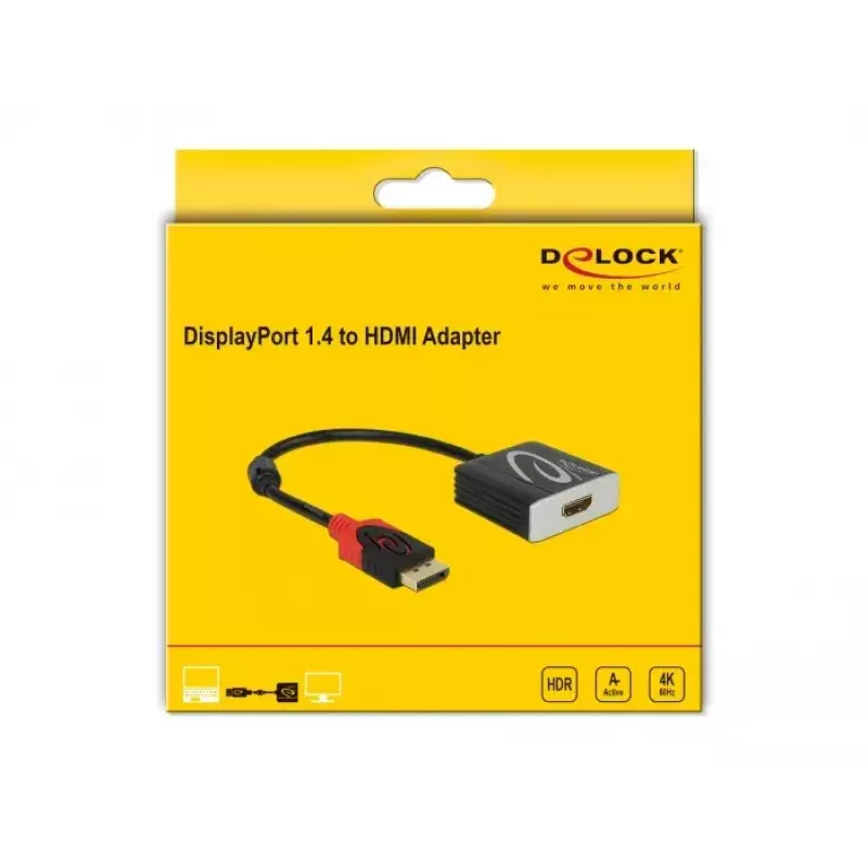 Aktívny adaptér DisplayPort 1.4 na HDMI DeLOCK 65207