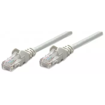 Intellinet sieťový patch kábel, Cat6, 15 m, sivý, CCA, U/UTP, PVC, RJ45, pozlátené kontakty, ochrana západky, ochranná manžeta, doživotná záruka