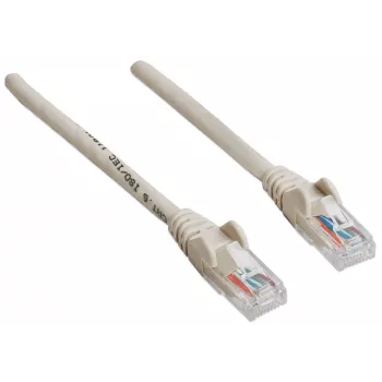 Intellinet sieťový patch kábel, Cat6, 20 m, sivý, CCA, U/UTP, PVC, RJ45, pozlátené kontakty, ochrana západky, ochranná manžeta, doživotná záruka