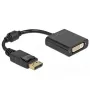 Adaptér DisplayPort 1.1 konektor samec na DVI konektor samica pasívny čierny DeLOCK 61008