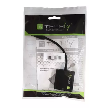 Techly konvertor HDMI Mini C na VGA IDATA HDMI-VGA4, VGA (D-Sub), HDMI Type-C (Mini), konektor samec, konektor samica, 1920 x 1080 pixelov, 1080p, 720p, 480p