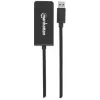 Manhattan adaptérový kábel USB-A na HDMI, 60 cm, konektor samec na konektor samica, 5 Gbit/s (USB 3.2 Gen1, známy aj ako USB 3.0), 2560x1440 @ 32-bit farba, Full-HD video 1080p@16:9, čierny, blister