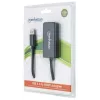 Manhattan adaptérový kábel USB-A na HDMI, 60 cm, konektor samec na konektor samica, 5 Gbit/s (USB 3.2 Gen1, známy aj ako USB 3.0), 2560x1440 @ 32-bit farba, Full-HD video 1080p@16:9, čierny, blister