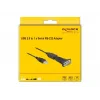 DeLOCK adaptér USB 2.0 Type-A na RS-232 D-Sub 9-pinový konektor samec 0,8 m čierny