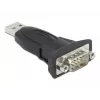 DeLOCK adaptér USB 2.0 Type-A na RS-232 D-Sub 9-pinový konektor samec 0,8 m čierny