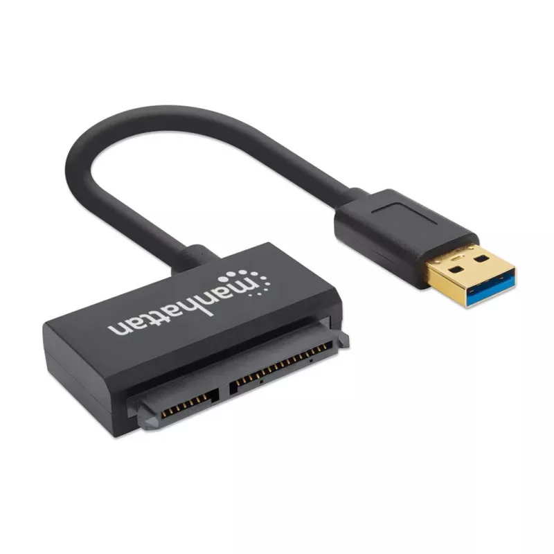 Manhattan adaptérový kábel USB-A na SATA 2,5 palca, 42 cm, konektor samec na konektor samec, 5 Gbit/s (USB 3.2 Gen1, známy aj ako USB 3.0), podporuje 48-bit LBA, SuperSpeed USB, záruka tri roky
