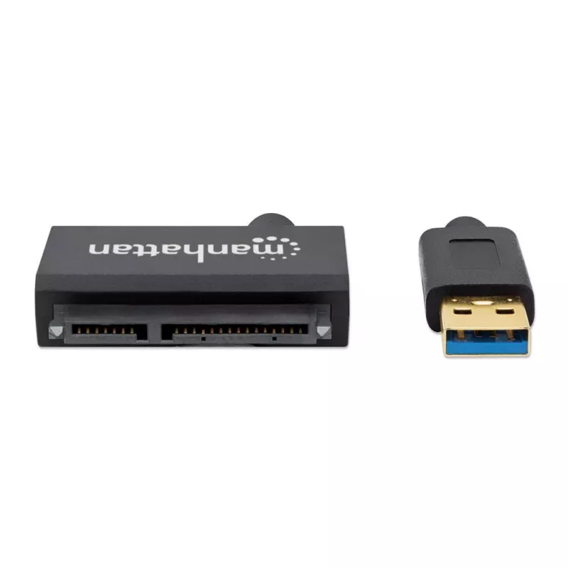 Manhattan adaptérový kábel USB-A na SATA 2,5 palca, 42 cm, konektor samec na konektor samec, 5 Gbit/s (USB 3.2 Gen1, známy aj ako USB 3.0), podporuje 48-bit LBA, SuperSpeed USB, záruka tri roky