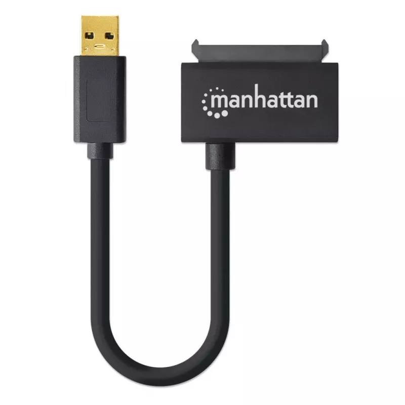Manhattan adaptérový kábel USB-A na SATA 2,5 palca, 42 cm, konektor samec na konektor samec, 5 Gbit/s (USB 3.2 Gen1, známy aj ako USB 3.0), podporuje 48-bit LBA, SuperSpeed USB, záruka tri roky