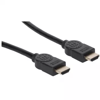 Manhattan kábel HDMI 8K@60Hz s Ethernetom, 2 m, certifikovaný, vhodný pre VŠETKY 8K, 4K & 1080p/HD aplikácie – teraz vylepšiť alebo byť pripravený, keď to budete potrebovať, konektor samec na konektor samec, čierny, 4K@120Hz, doživotná záruka, Ultra High Speed