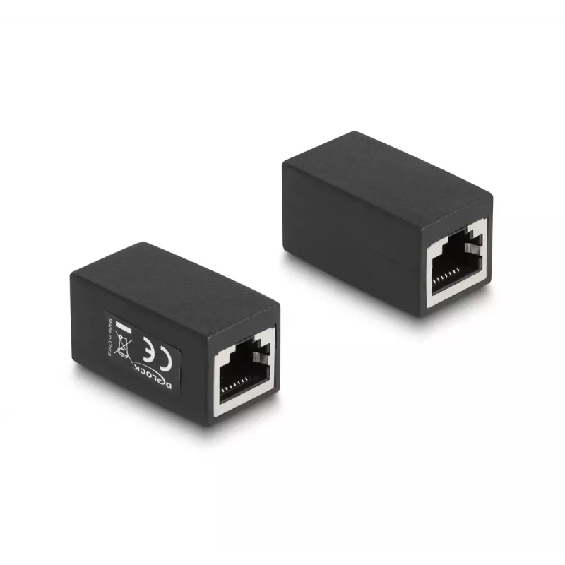 DeLOCK adaptér RJ45 konektor samica na RJ45 konektor samica Cat.6 čierny