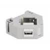 Keystone modul DELOCK 87163 — USB A na USB A, sivý/biely, 60,1×59,4×21,6 mm