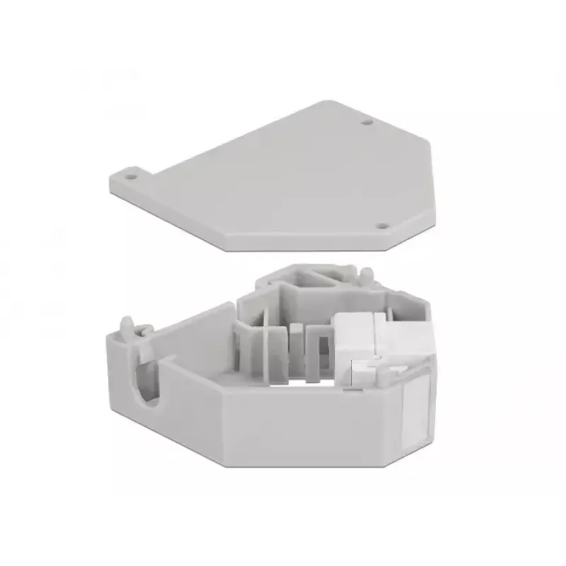Keystone modul DELOCK 87163 — USB A na USB A, sivý/biely, 60,1×59,4×21,6 mm
