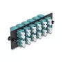 DeLOCK optický vláknový adaptérový panel LC Duplex OM4 12 port aqua