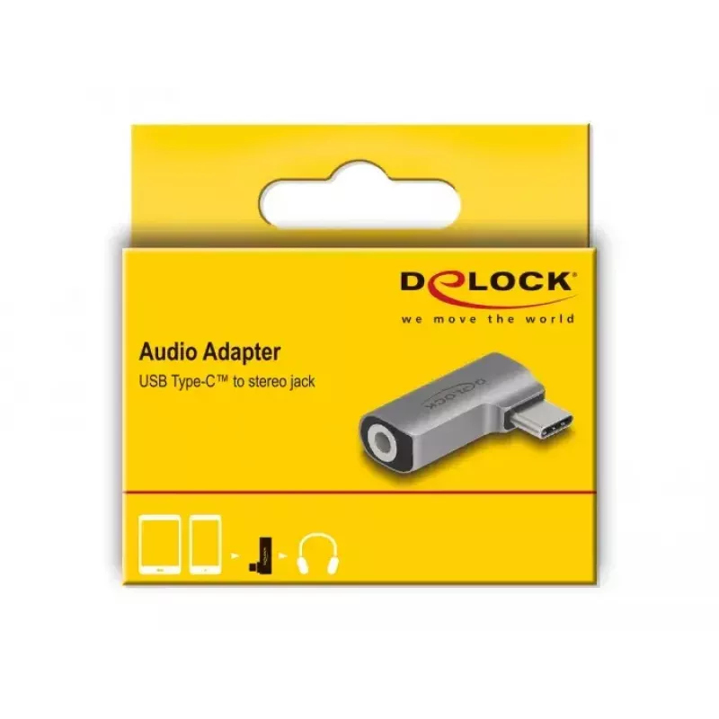 DeLOCK 64192 audio adaptér USB Type-C samec na 3,5 mm 4-pinový jack samica