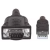 Manhattan 151801 prevodník USB-A na sériový RS232 DB9, kábel, samec/samec, 45 cm