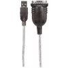 Manhattan 151801 prevodník USB-A na sériový RS232 DB9, kábel, samec/samec, 45 cm