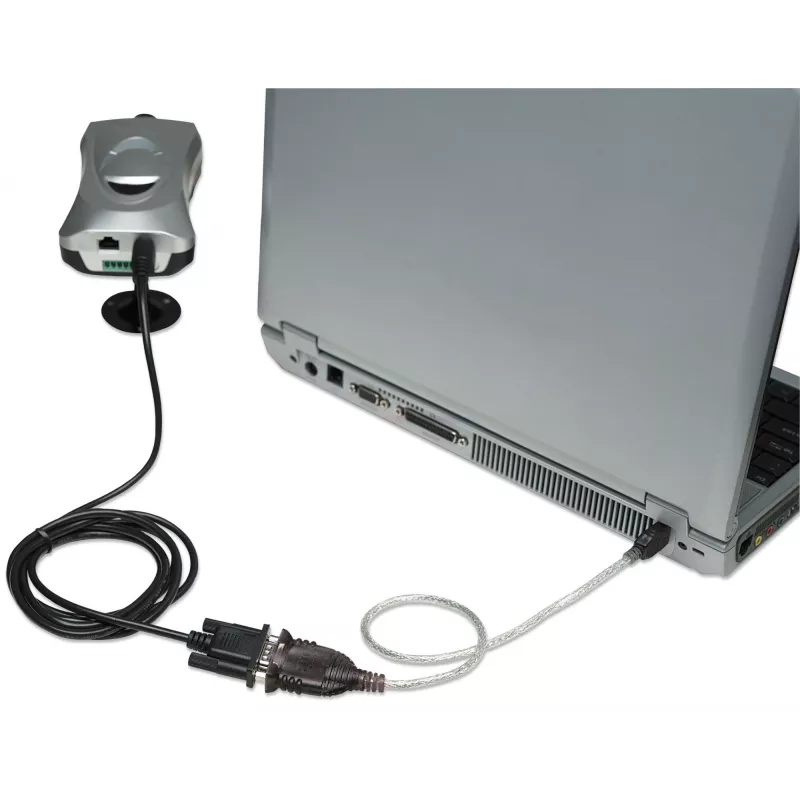 Manhattan 151801 prevodník USB-A na sériový RS232 DB9, kábel, samec/samec, 45 cm