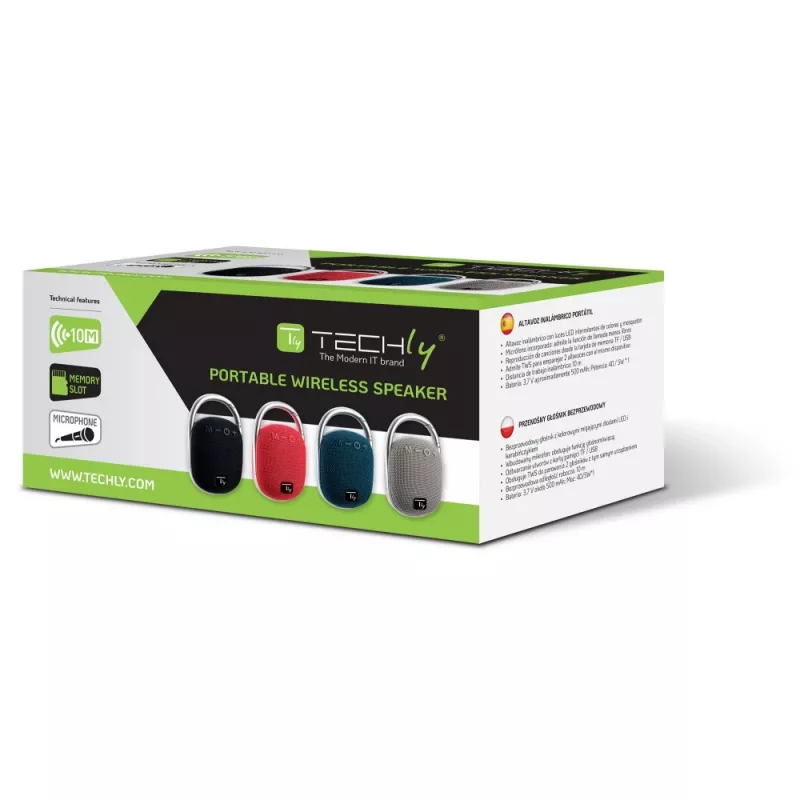 Techly ICASBL321BL prenosný/party reproduktor mono prenosný reproduktor modrý 5 W