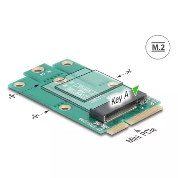 DeLOCK 64339 Interný M.2 adaptér Mini PCI Express konektor samec