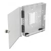 DELOCK Sklenené nástenné puzdro 4× SC Simplex alebo LC Duplex adaptér, kovové puzdro, sivá