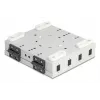 DELOCK Sklenené nástenné puzdro 4× SC Simplex alebo LC Duplex adaptér, kovové puzdro, sivá