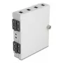 DELOCK Sklenené nástenné puzdro 4× SC Simplex alebo LC Duplex adaptér, kovové puzdro, sivá