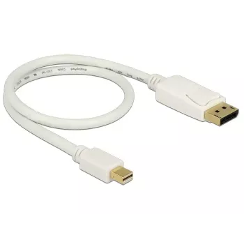 Mini DisplayPort na DisplayPort kábel DeLOCK 83985 0,5 m biely