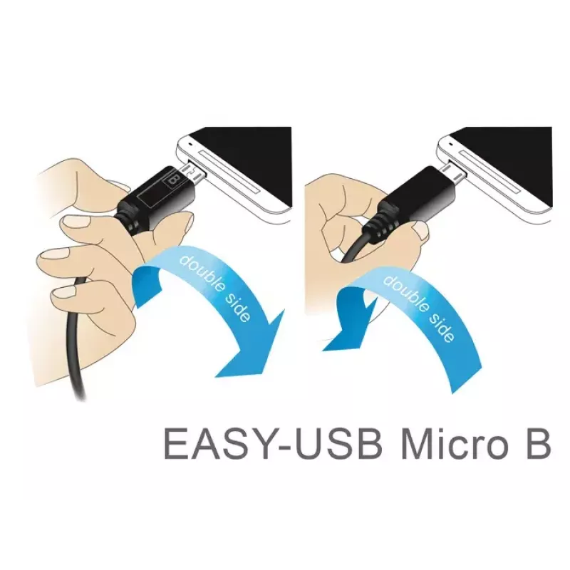 USB kábel DeLOCK 83848 USB 2.0 1 m USB A Micro-USB B čierny